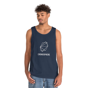 White logo Cronosphere Cotton Tank Top