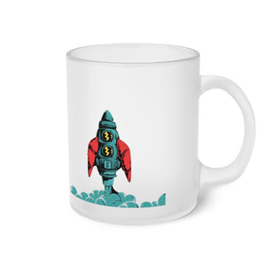 Blast off Frosted Glass Mug