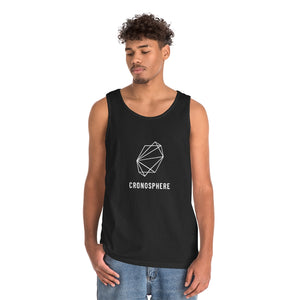 White logo Cronosphere Cotton Tank Top