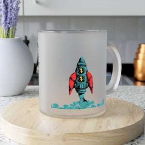 Blast off Frosted Glass Mug