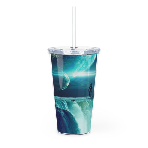 Explore the Sphere Plastic Tumbler with Straw