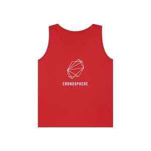 White logo Cronosphere Cotton Tank Top