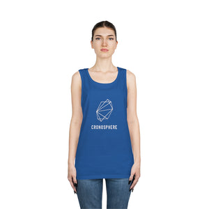 White logo Cronosphere Cotton Tank Top