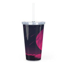 Holding the Sphere Plastic Tumbler with Straw